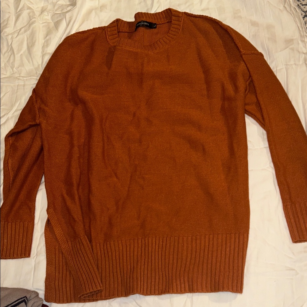 Men's Burnt Orange Crewneck Sweater